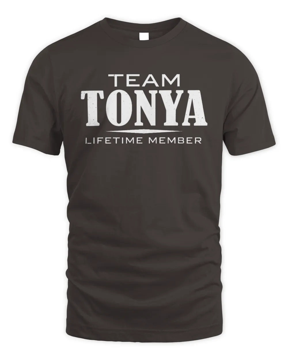 TONYA BL62-K4-128 - Personalized “Team NAME Lifetime Member” - Unisex Standard T-Shirt - Dark Chocolate