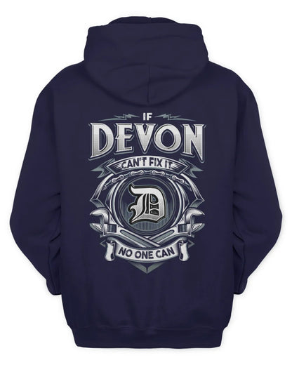 DEVON AP81-K4-626 - Personalized Ahmed Quote Apparel “If Ahmed Can't Fix It, No One Can” - Unisex Hoodie - Navy