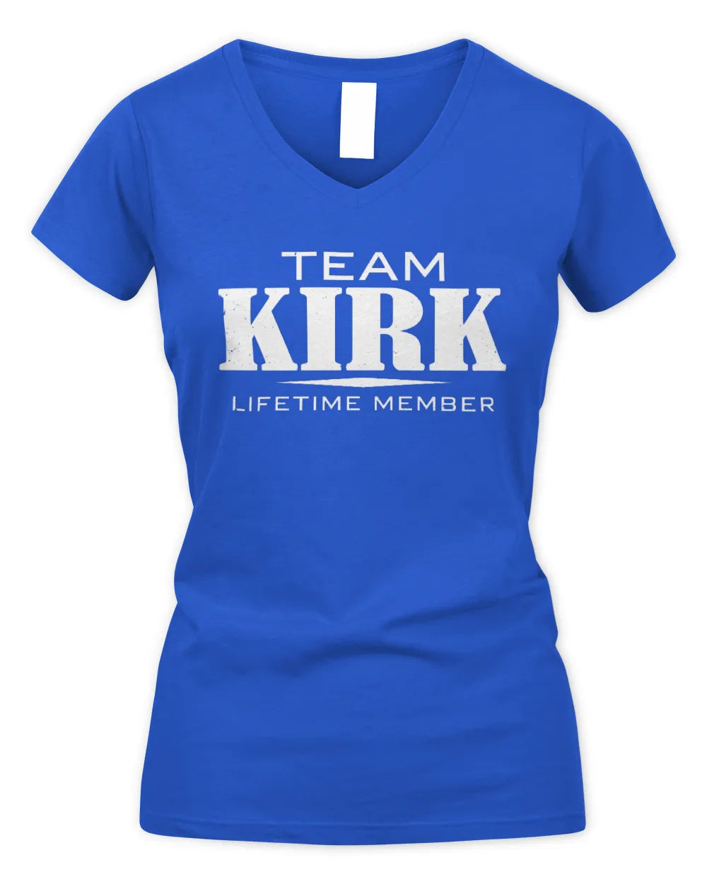 KIRK BL62-K4-128 - Personalized “Team NAME Lifetime Member” - Women's V-Neck T-Shirt - Royal