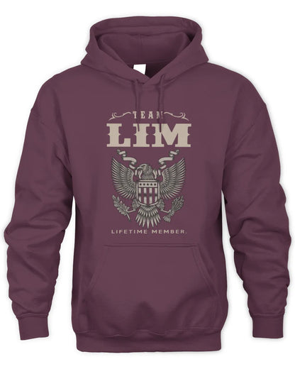 LIM TP06-K82 – Personalized Classic Style Apparel “Team NAME Lifetime Member” - Unisex Hoodie - Maroon