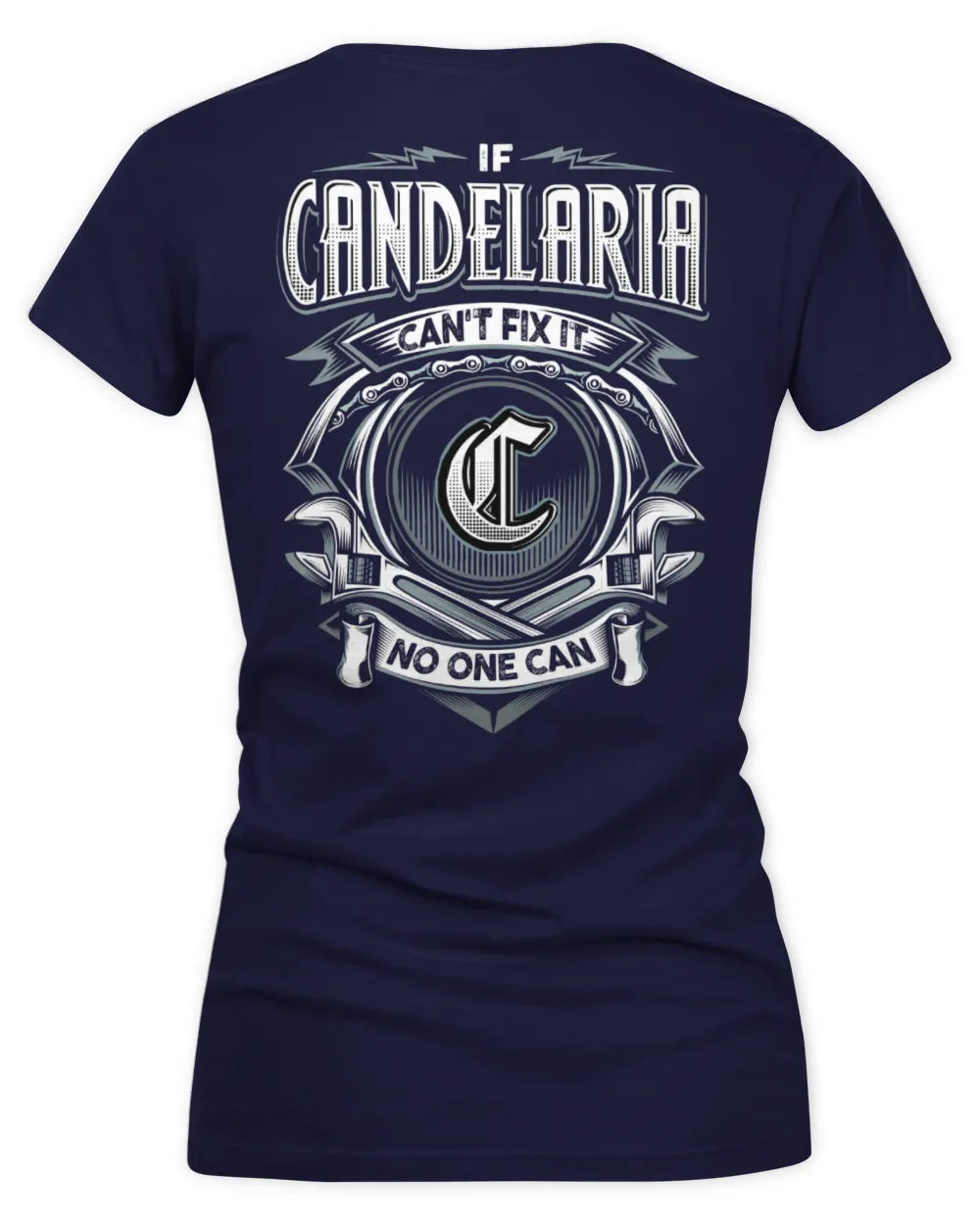CANDELARIA AP81-K4-626 - Personalized Ahmed Quote Apparel “If Ahmed Can't Fix It, No One Can” - Women's V-Neck T-Shirt - Navy