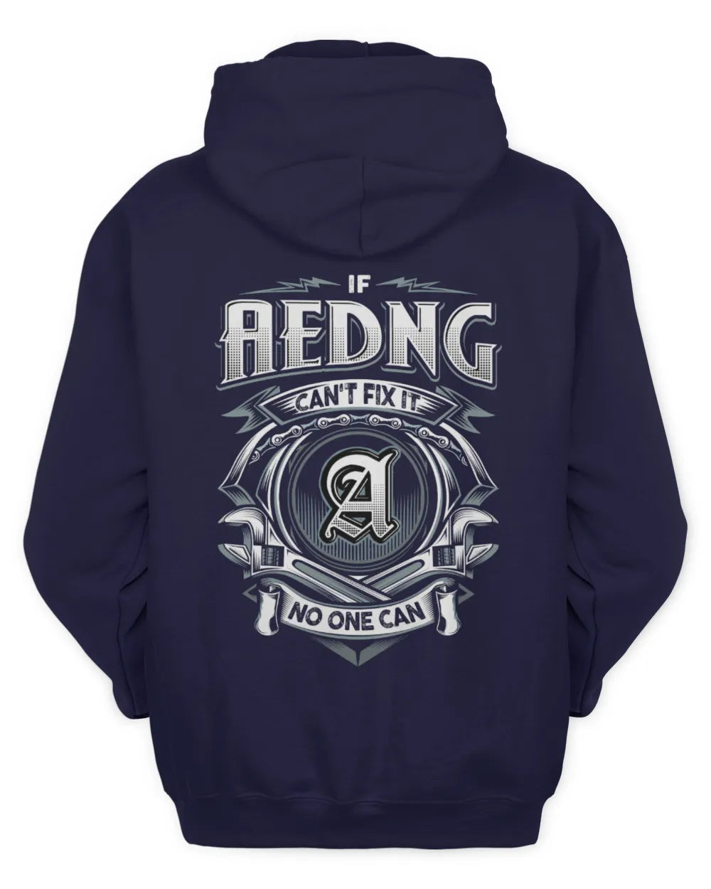 AEDNG AP81-K4-626 - Personalized Ahmed Quote Apparel “If Ahmed Can't Fix It, No One Can” - Unisex Hoodie - Navy