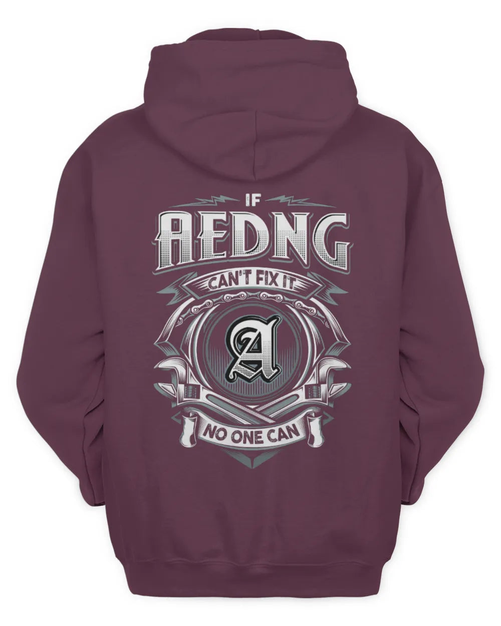 AEDNG AP81-K4-626 - Personalized Ahmed Quote Apparel “If Ahmed Can't Fix It, No One Can” - Unisex Hoodie - Maroon