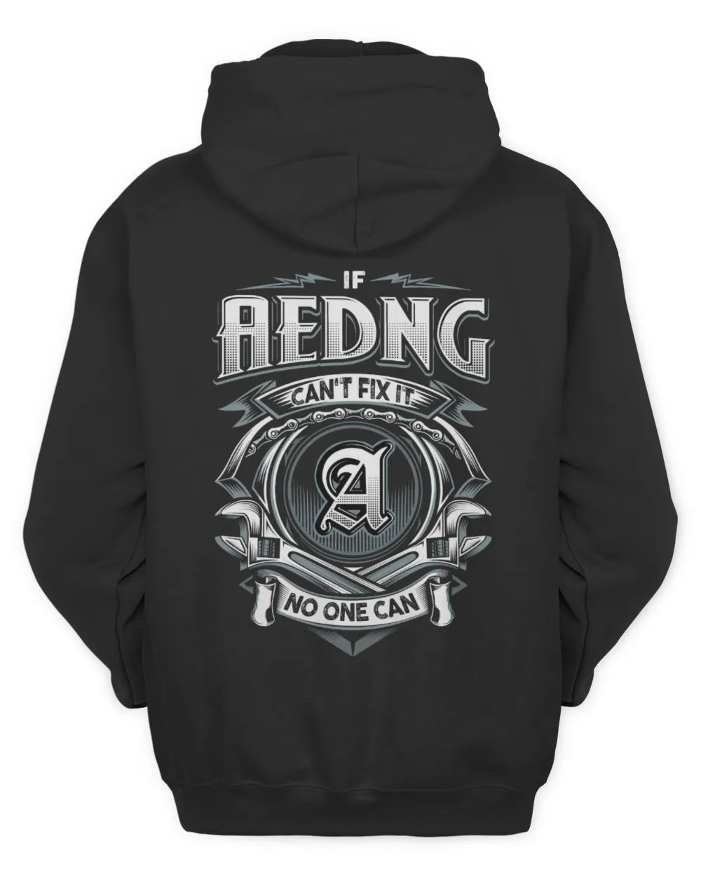 AEDNG AP81-K4-626 - Personalized Ahmed Quote Apparel “If Ahmed Can't Fix It, No One Can” - Unisex Hoodie - Black