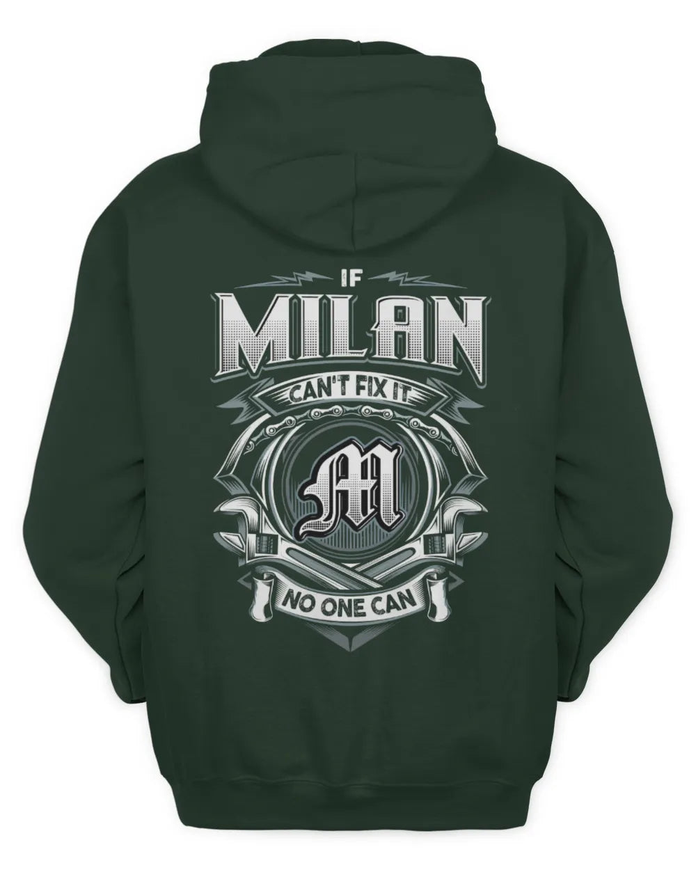 MILAN AP81-K4-626 - Personalized Ahmed Quote Apparel “If Ahmed Can't Fix It, No One Can” - Unisex Hoodie - Forest Green