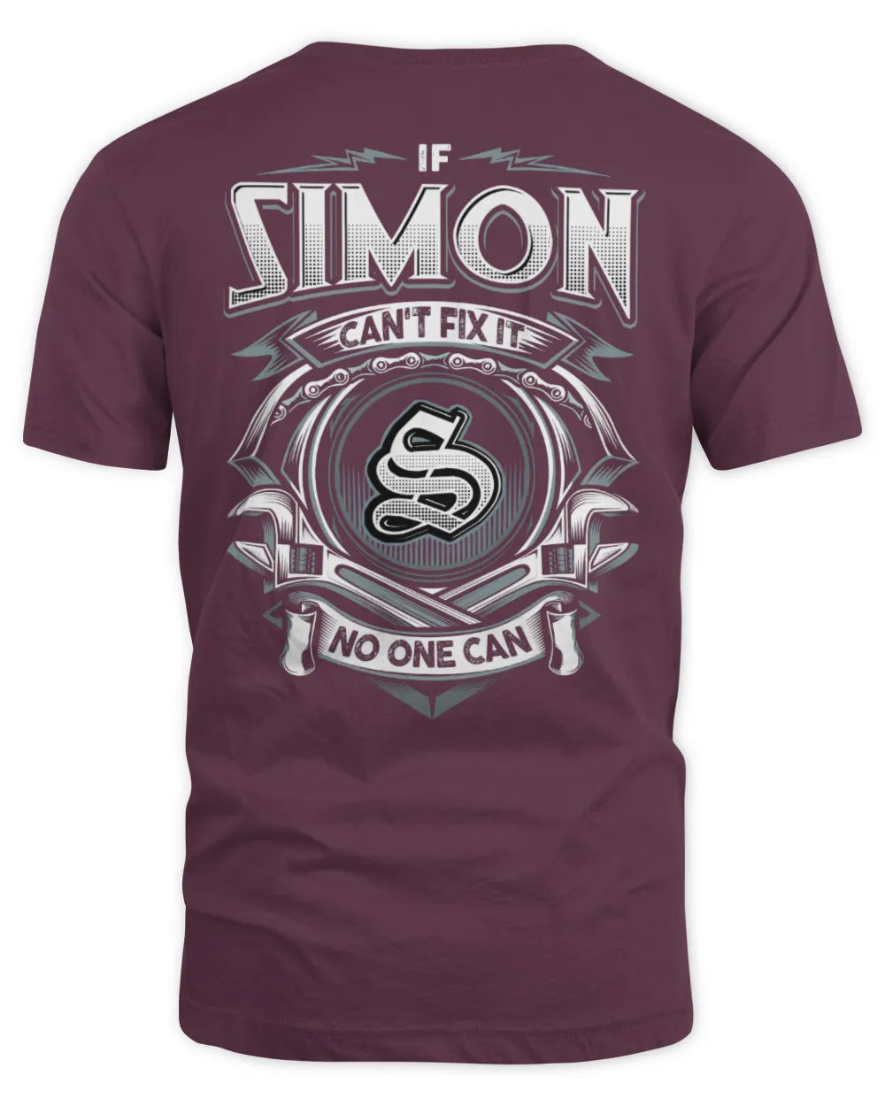 SIMON AP81-K4-626 - Personalized Ahmed Quote Apparel “If Ahmed Can't Fix It, No One Can” - Unisex Standard T-Shirt - Maroon