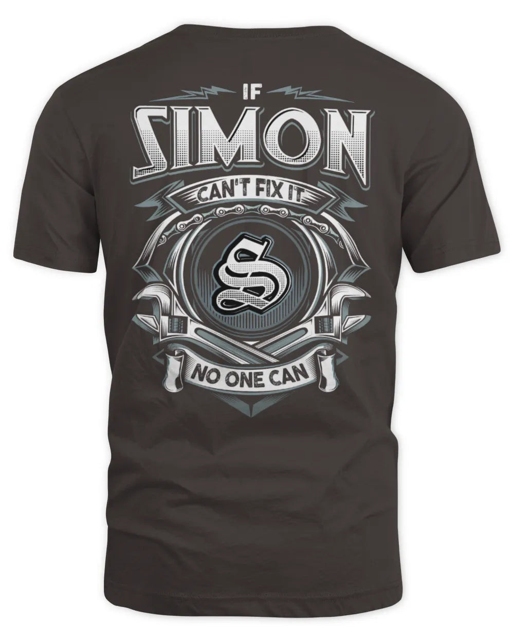 SIMON AP81-K4-626 - Personalized Ahmed Quote Apparel “If Ahmed Can't Fix It, No One Can” - Unisex Standard T-Shirt - Dark Chocolate