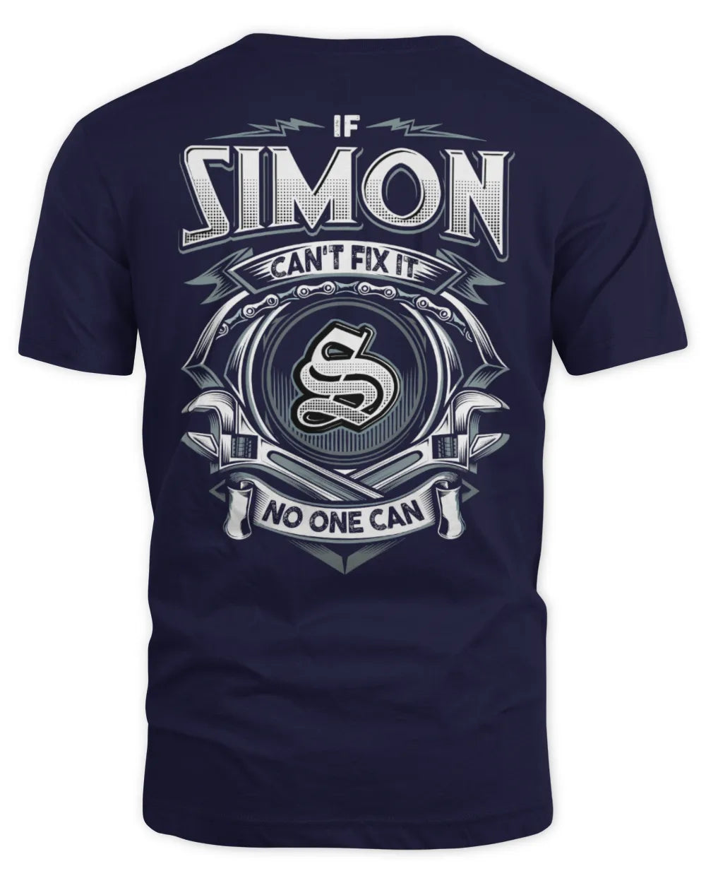SIMON AP81-K4-626 - Personalized Ahmed Quote Apparel “If Ahmed Can't Fix It, No One Can” - Unisex Standard T-Shirt - Navy