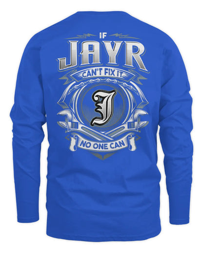 JAYR AP81-K4-626 - Personalized Ahmed Quote Apparel “If Ahmed Can't Fix It, No One Can” - Men's Long Sleeved T-Shirt - Royal