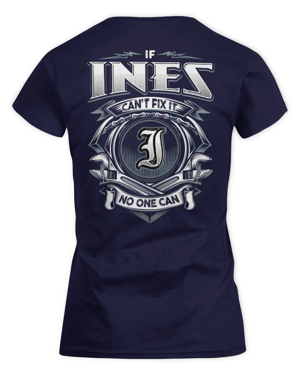 INES AP81-K4-626 - Personalized Ahmed Quote Apparel “If Ahmed Can't Fix It, No One Can” - Women's Standard T-Shirt - Navy