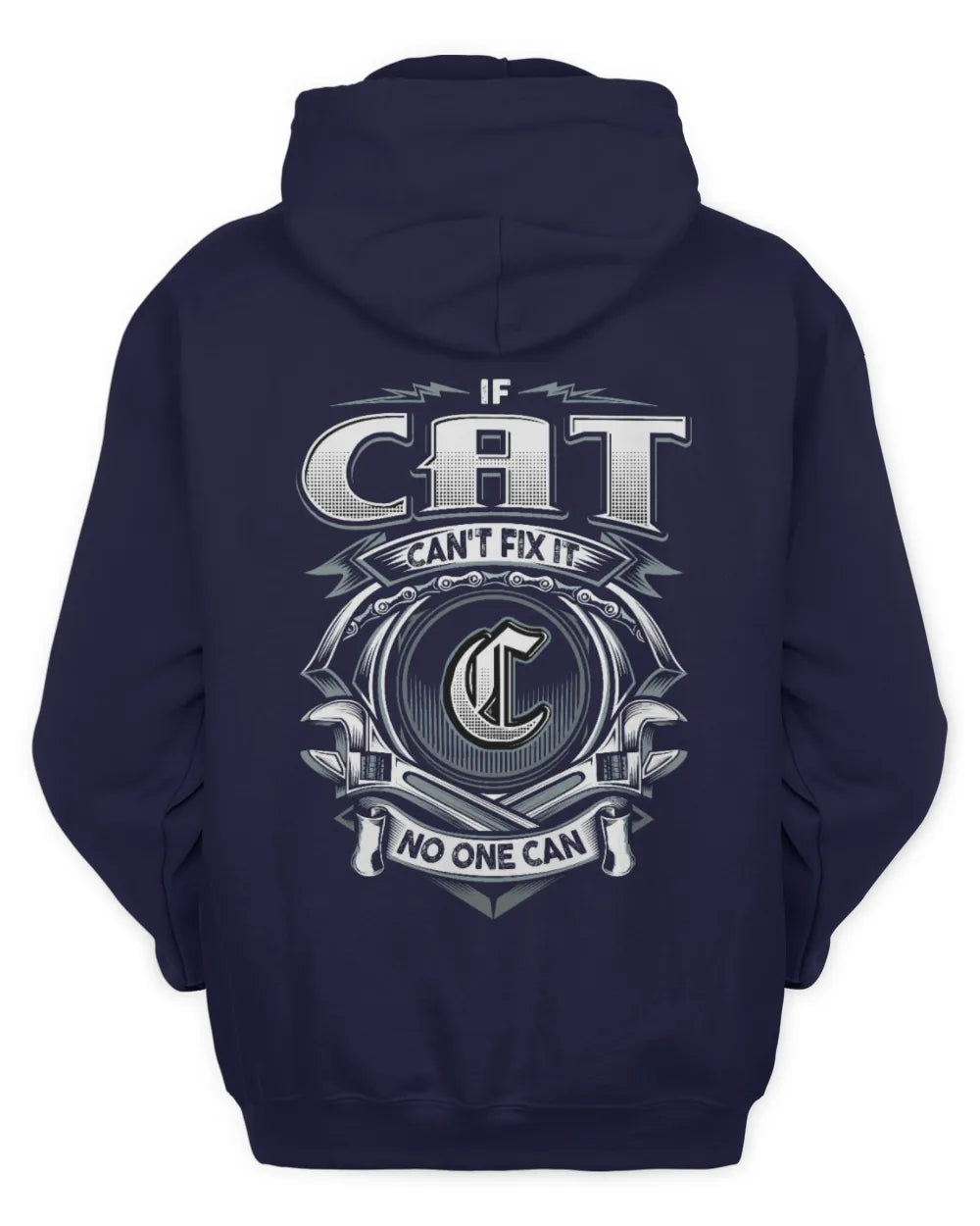 CAT AP81-K4-626 - Personalized Ahmed Quote Apparel “If Ahmed Can't Fix It, No One Can” - Unisex Hoodie - Navy