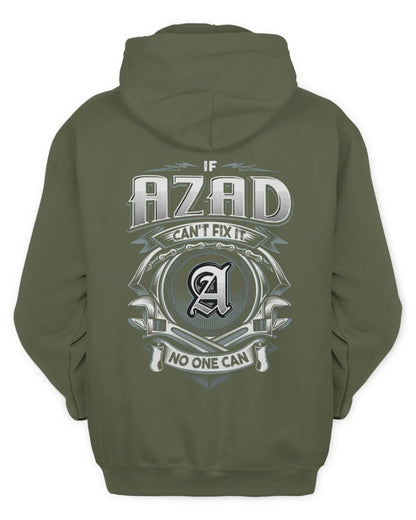 AZAD AP81-K4-626 - Personalized Ahmed Quote Apparel “If Ahmed Can't Fix It, No One Can” - Unisex Hoodie - Military Green