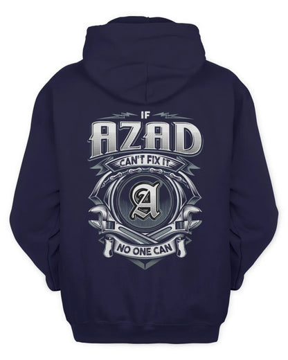 AZAD AP81-K4-626 - Personalized Ahmed Quote Apparel “If Ahmed Can't Fix It, No One Can” - Unisex Hoodie - Navy