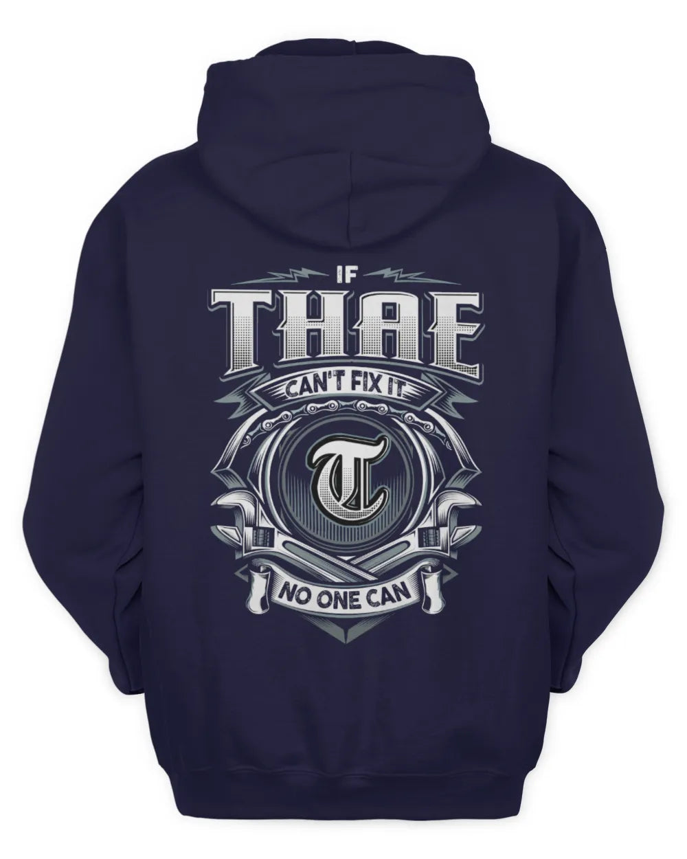 THAE AP81-K4-626 - Personalized Ahmed Quote Apparel “If Ahmed Can't Fix It, No One Can” - Unisex Hoodie - Navy