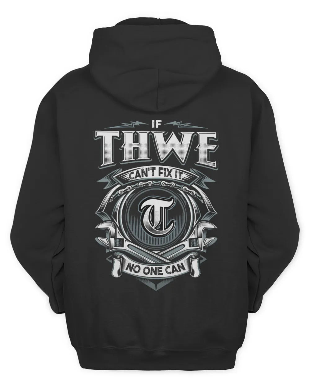 THWE AP81-K4-626 - Personalized Ahmed Quote Apparel “If Ahmed Can't Fix It, No One Can” - Unisex Hoodie - Black