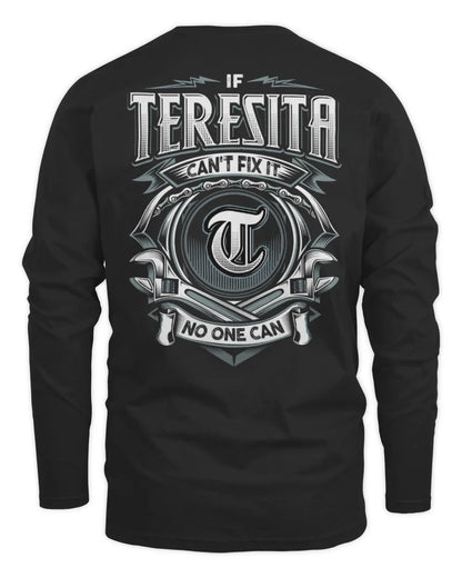 TERESITA AP81-K4-626 - Personalized Ahmed Quote Apparel “If Ahmed Can't Fix It, No One Can” - Men's Long Sleeved T-Shirt - Black