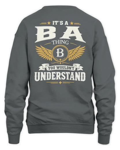 BA KT06-M008 It’s a [NAME] Thing – You Wouldn’t Understand | Personalized Vintage T-Shirt - Unisex Sweatshirt - Charcoal