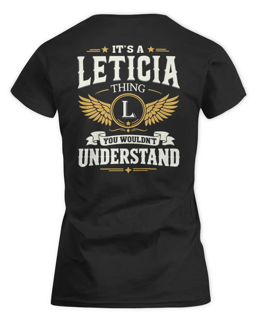 LETICIA KT06-M008 It’s a [NAME] Thing – You Wouldn’t Understand | Personalized Vintage T-Shirt - Women's Standard T-Shirt - Black