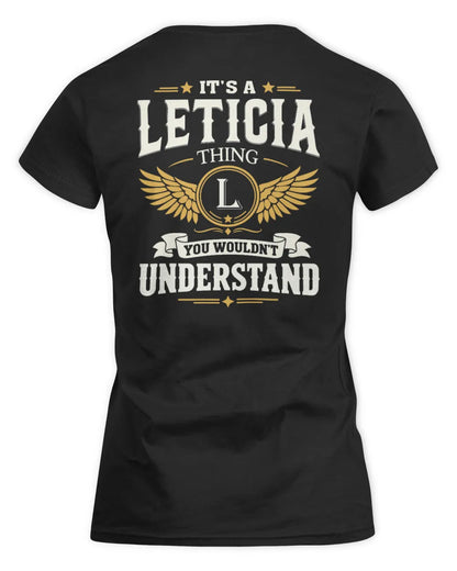 LETICIA KT06-M008 It’s a [NAME] Thing – You Wouldn’t Understand | Personalized Vintage T-Shirt - Women's Standard T-Shirt - Black