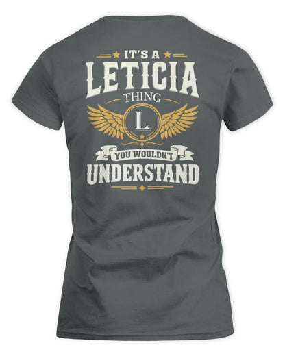 LETICIA KT06-M008 It’s a [NAME] Thing – You Wouldn’t Understand | Personalized Vintage T-Shirt - Women's Standard T-Shirt - Charcoal
