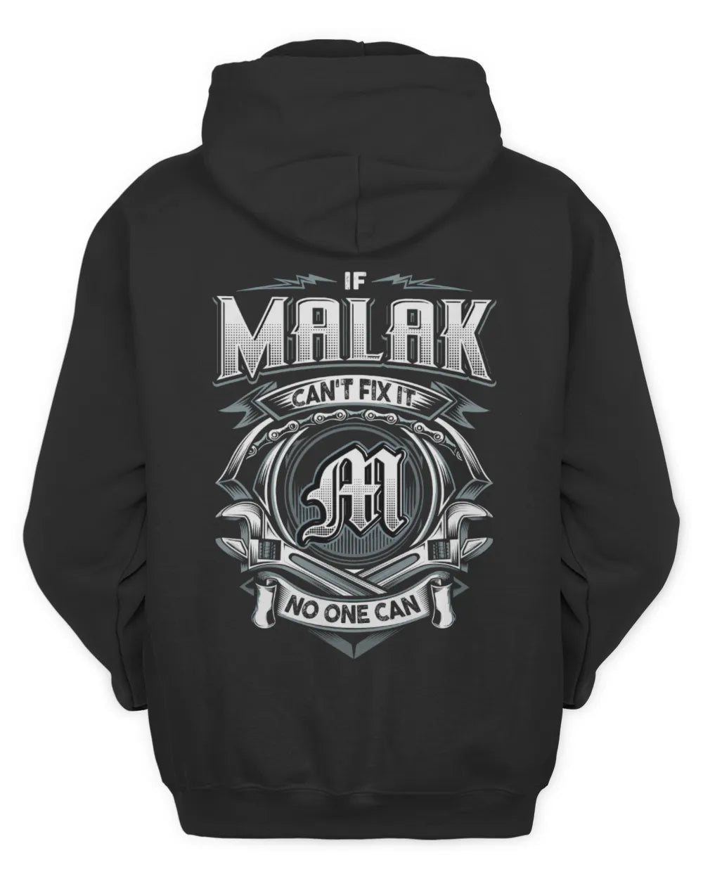 MALAK AP81-K4-626 - Personalized Ahmed Quote Apparel “If Ahmed Can't Fix It, No One Can” - Unisex Hoodie - Black