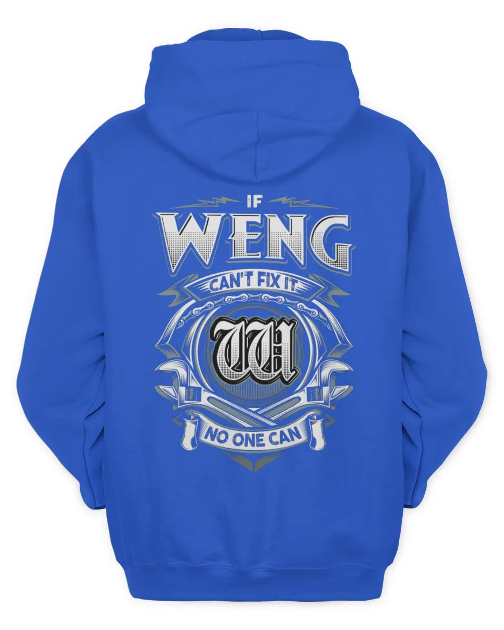 WENG AP81-K4-626 - Personalized Ahmed Quote Apparel “If Ahmed Can't Fix It, No One Can” - Unisex Hoodie - Royal