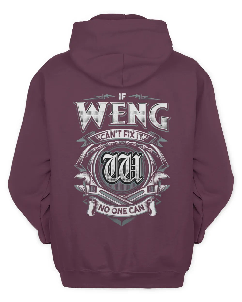 WENG AP81-K4-626 - Personalized Ahmed Quote Apparel “If Ahmed Can't Fix It, No One Can” - Unisex Hoodie - Maroon