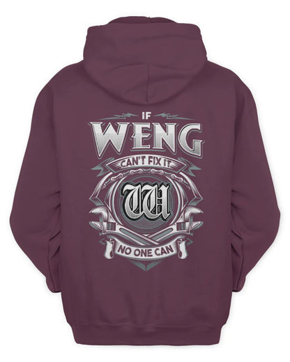 WENG AP81-K4-626 - Personalized Ahmed Quote Apparel “If Ahmed Can't Fix It, No One Can” - Unisex Hoodie - Maroon