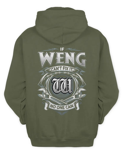 WENG AP81-K4-626 - Personalized Ahmed Quote Apparel “If Ahmed Can't Fix It, No One Can” - Unisex Hoodie - Military Green