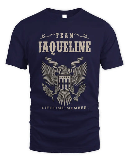 JAQUELINE TP06-K82 – Personalized Classic Style Apparel “Team NAME Lifetime Member” - Unisex Standard T-Shirt - Navy