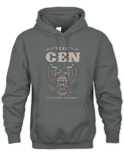 CEN TP06-K82 – Personalized Classic Style Apparel “Team NAME Lifetime Member” - Unisex Hoodie - Charcoal