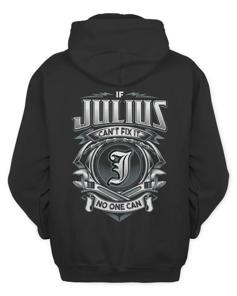 JULIUS AP81-K4-626 - Personalized Ahmed Quote Apparel “If Ahmed Can't Fix It, No One Can” - Unisex Hoodie - Black