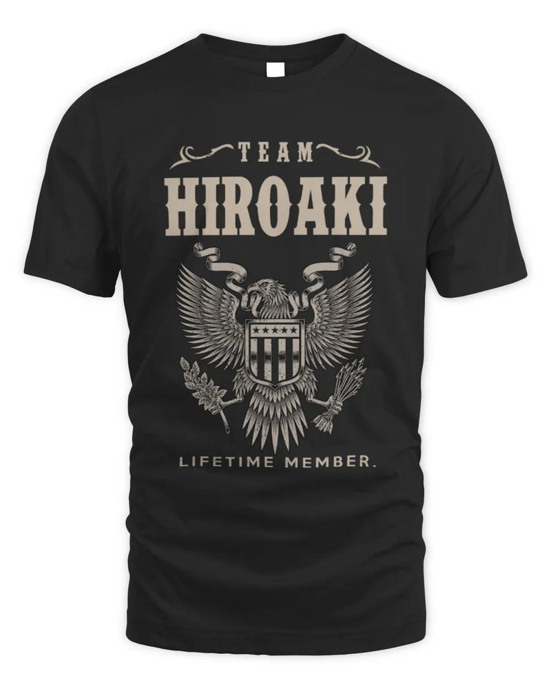 HIROAKI TP06-K82 – Personalized Classic Style Apparel “Team NAME Lifetime Member” - Unisex Standard T-Shirt - Black