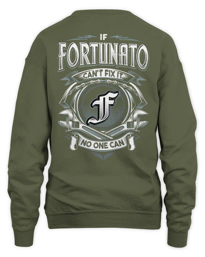 FORTUNATO AP81-K4-626 - Personalized Ahmed Quote Apparel “If Ahmed Can't Fix It, No One Can” - Unisex Sweatshirt - Military Green