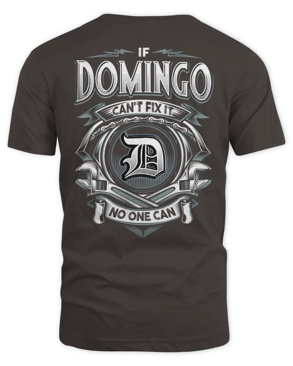 DOMINGO AP81-K4-626 - Personalized Ahmed Quote Apparel “If Ahmed Can't Fix It, No One Can” - Unisex Standard T-Shirt - Dark Chocolate