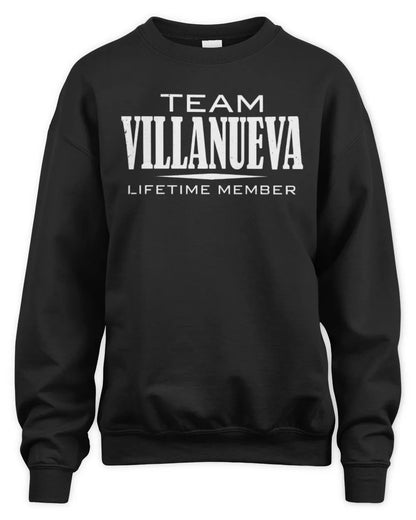 VILLANUEVA BL62-K4-128 - Personalized “Team NAME Lifetime Member” - Unisex Sweatshirt - Black