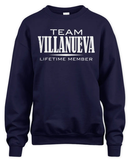 VILLANUEVA BL62-K4-128 - Personalized “Team NAME Lifetime Member” - Unisex Sweatshirt - Navy