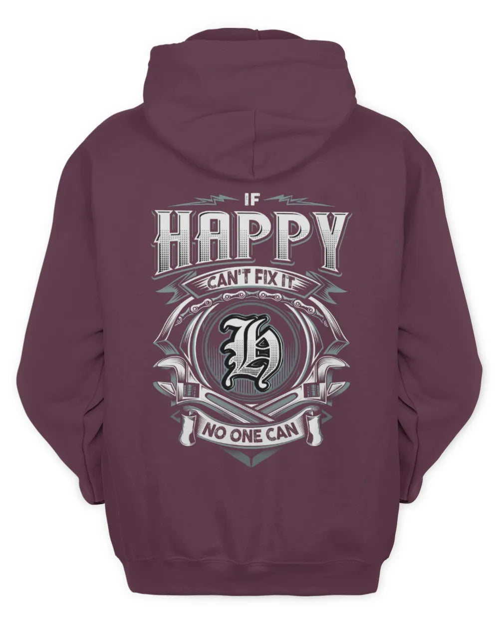 HAPPY AP81-K4-626 - Personalized Ahmed Quote Apparel “If Ahmed Can't Fix It, No One Can” - Unisex Hoodie - Maroon