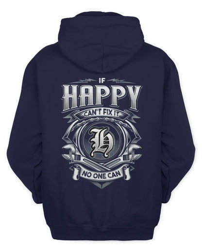 HAPPY AP81-K4-626 - Personalized Ahmed Quote Apparel “If Ahmed Can't Fix It, No One Can” - Unisex Hoodie - Navy