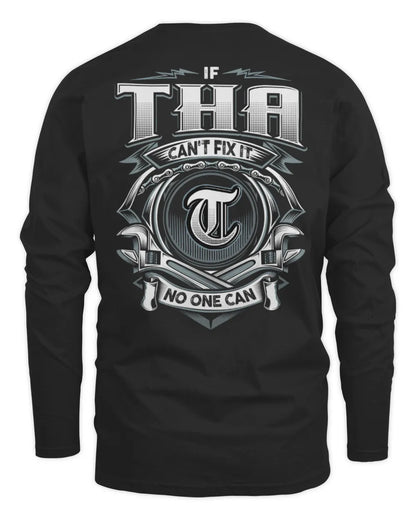 THA AP81-K4-626 - Personalized Ahmed Quote Apparel “If Ahmed Can't Fix It, No One Can” - Men's Long Sleeved T-Shirt - Black