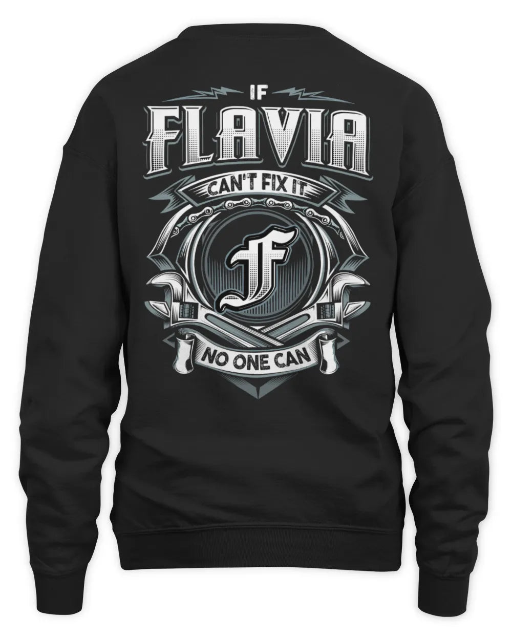 FLAVIA AP81-K4-626 - Personalized Ahmed Quote Apparel “If Ahmed Can't Fix It, No One Can” - Unisex Sweatshirt - Black