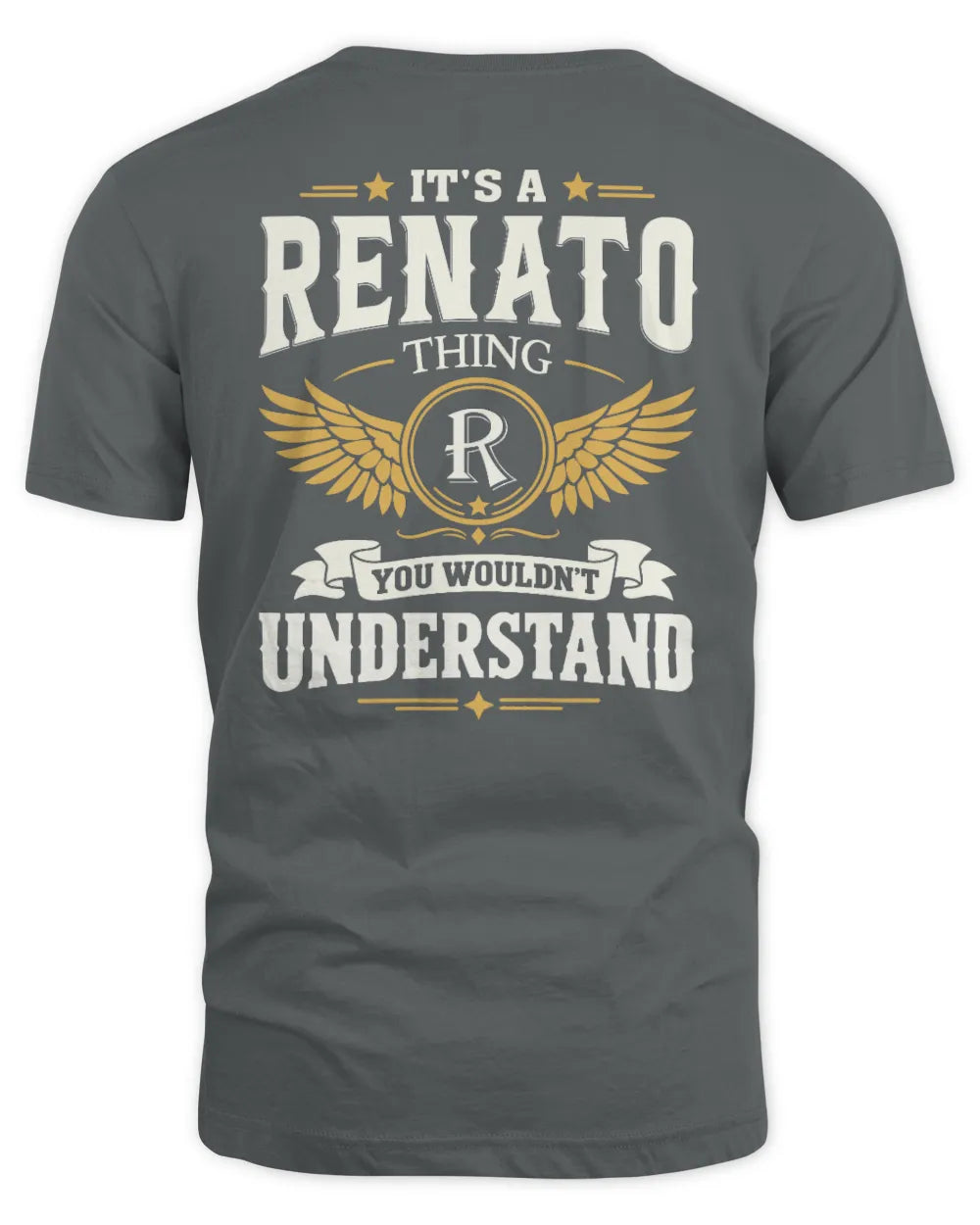 RENATO KT06-M008 It’s a [NAME] Thing – You Wouldn’t Understand | Personalized Vintage T-Shirt - Unisex Standard T-Shirt - Charcoal