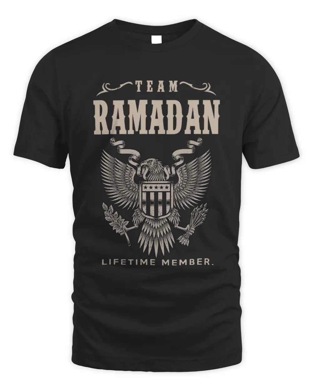 RAMADAN TP06-K82 – Personalized Classic Style Apparel “Team NAME Lifetime Member” - Unisex Standard T-Shirt - Black