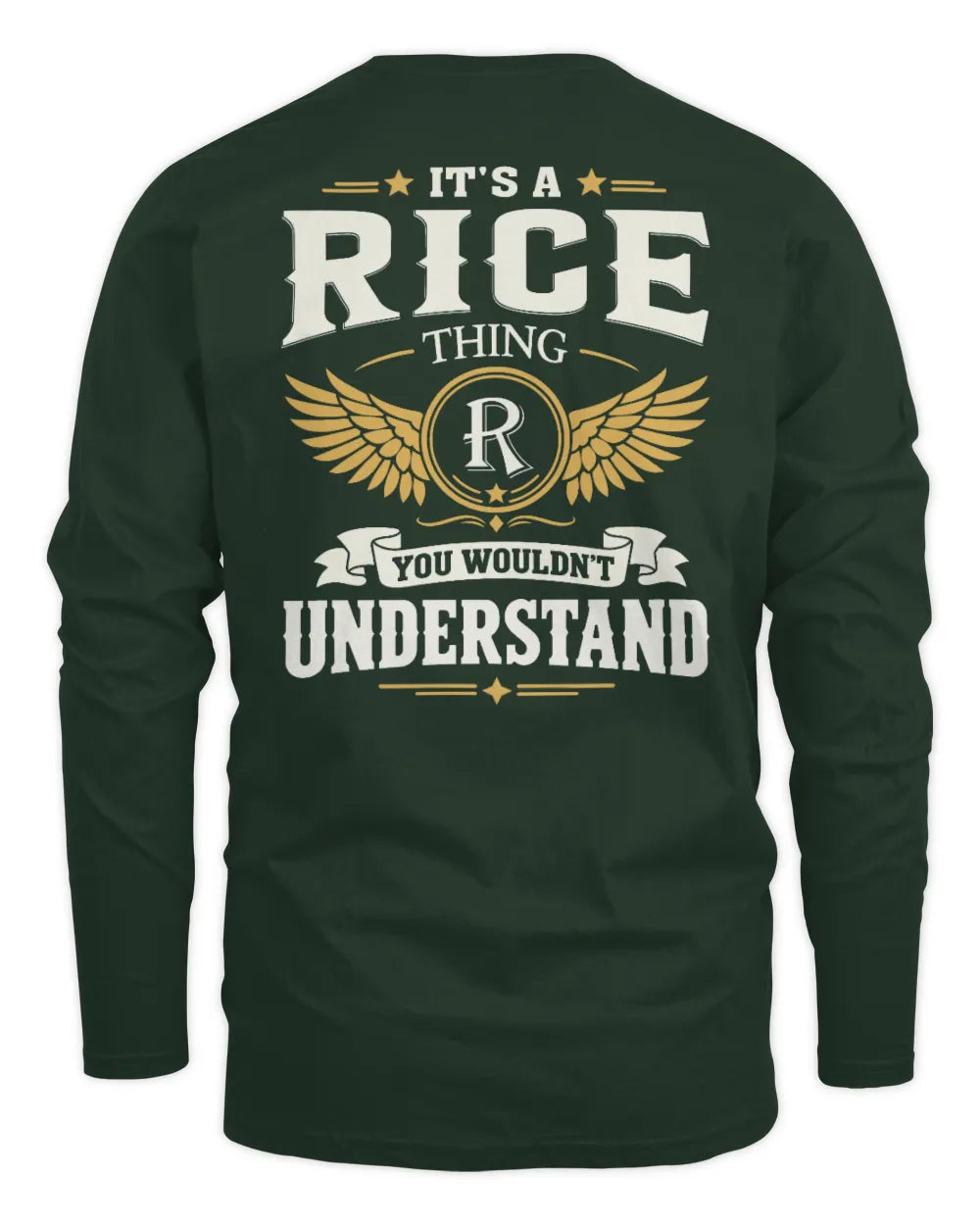 RICE KT06-M008 It’s a [NAME] Thing – You Wouldn’t Understand | Personalized Vintage T-Shirt - Men's Long Sleeved T-Shirt - Forest Green