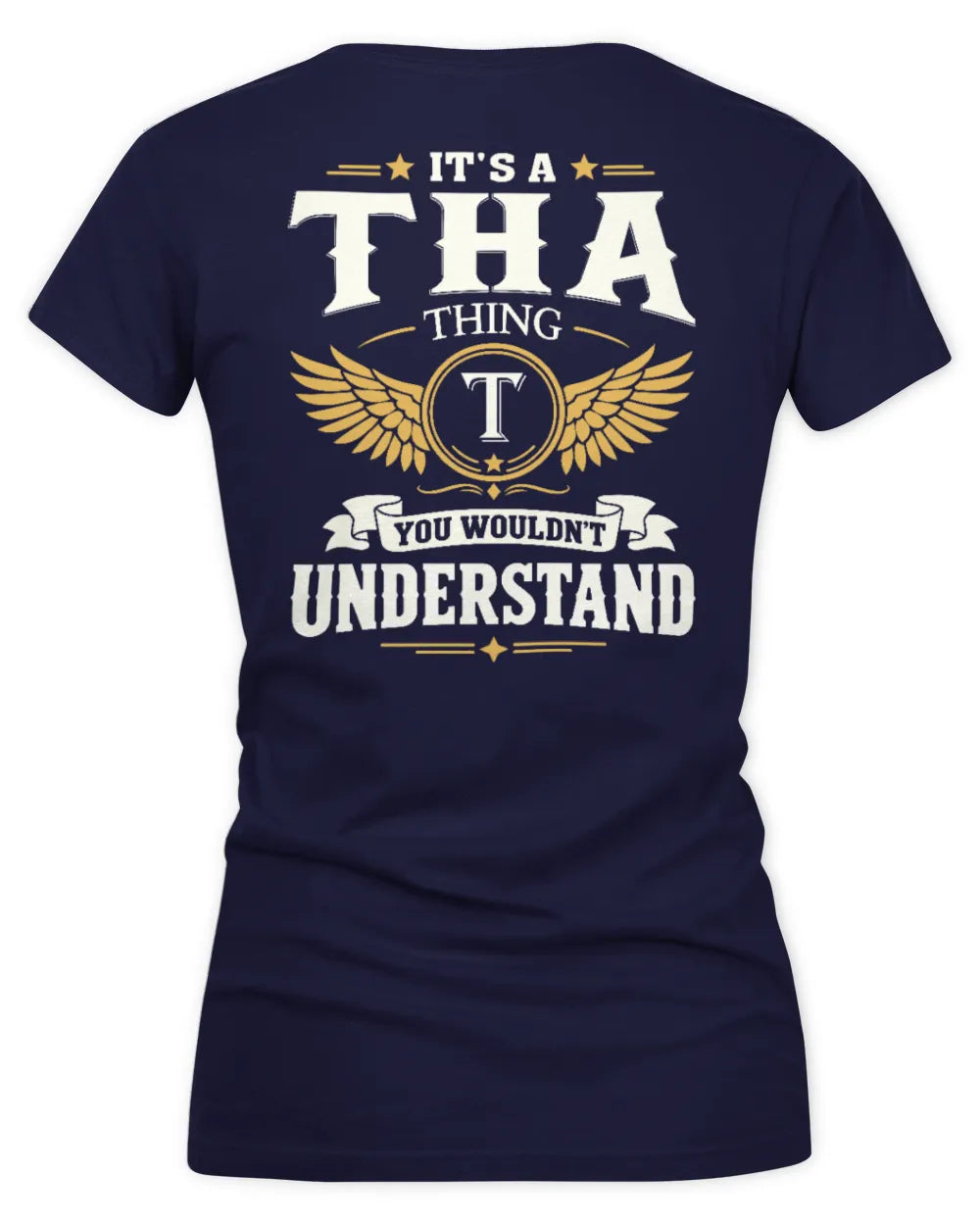 THA KT06-M008 It’s a [NAME] Thing – You Wouldn’t Understand | Personalized Vintage T-Shirt - Women's V-Neck T-Shirt - Navy