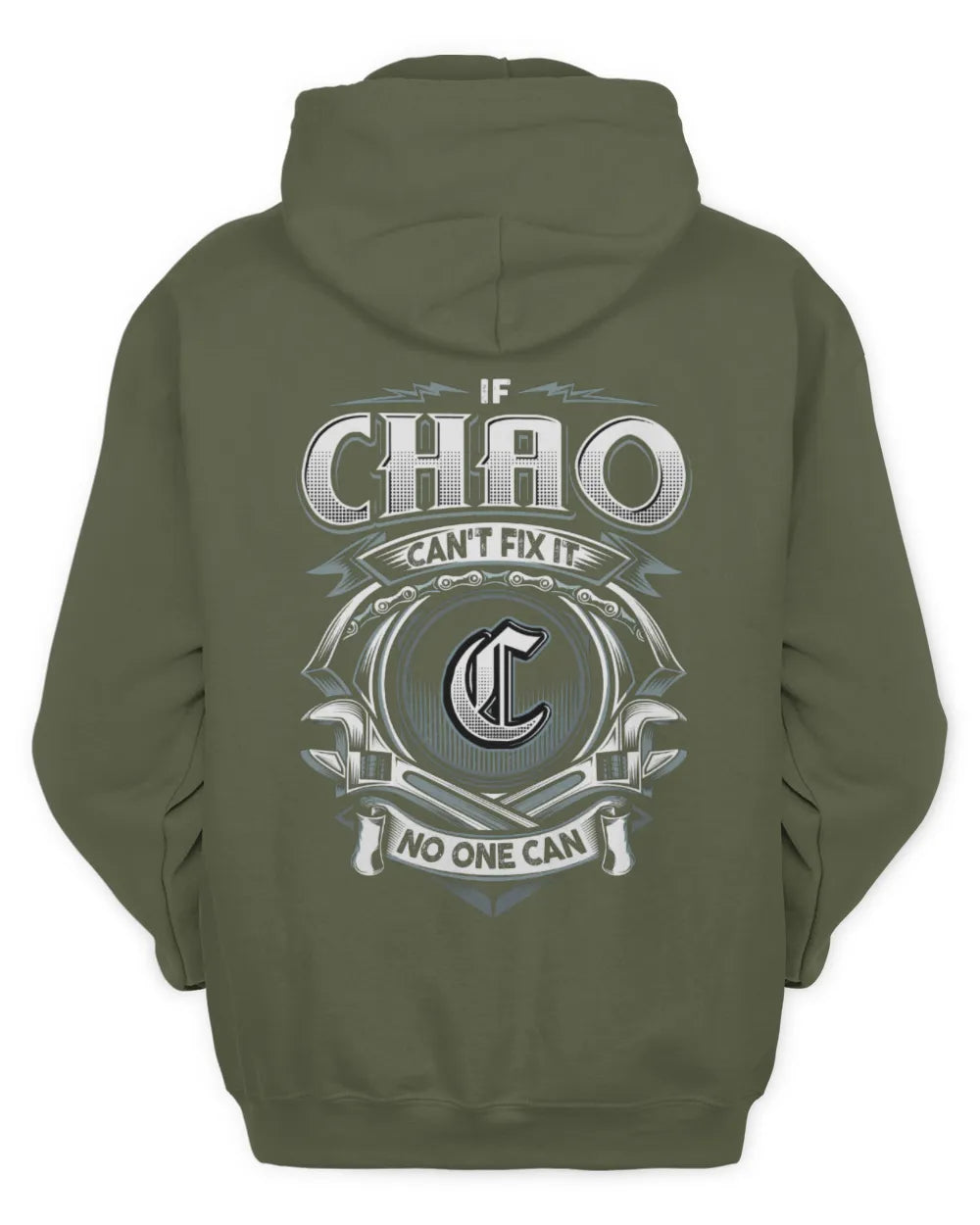 CHAO AP81-K4-626 - Personalized Ahmed Quote Apparel “If Ahmed Can't Fix It, No One Can” - Unisex Hoodie - Military Green