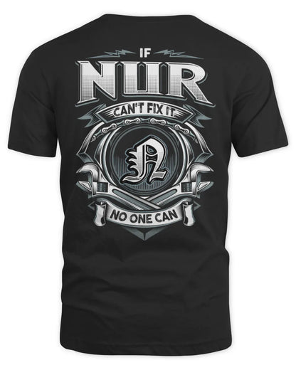 NUR AP81-K4-626 - Personalized Ahmed Quote Apparel “If Ahmed Can't Fix It, No One Can” - Unisex Standard T-Shirt - Black