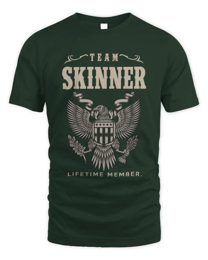 SKINNER TP06-K82 – Personalized Classic Style Apparel “Team NAME Lifetime Member” - Unisex Standard T-Shirt - Forest Green