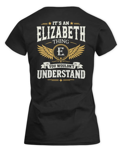ELIZABETH KT06-M008 It’s a [NAME] Thing – You Wouldn’t Understand | Personalized Vintage T-Shirt - Women's Standard T-Shirt - Black
