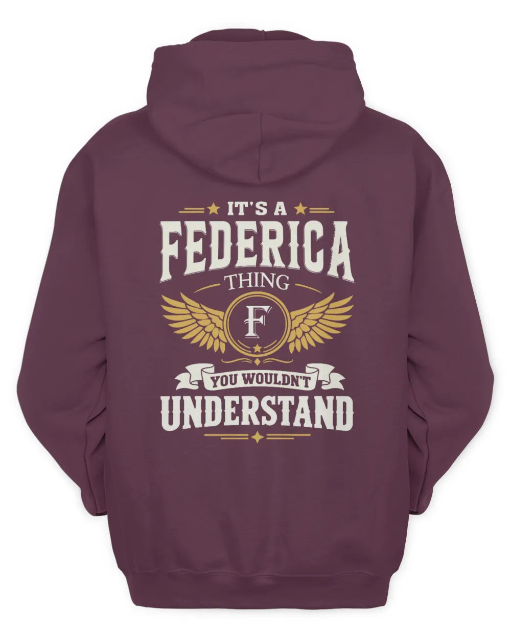 FEDERICA KT06-M008 It’s a [NAME] Thing – You Wouldn’t Understand | Personalized Vintage T-Shirt - Unisex Hoodie - Maroon